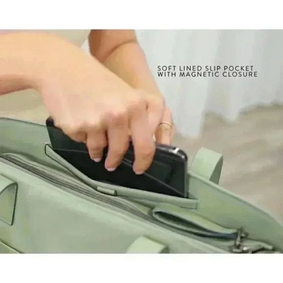 LUG Paddock Tote & Surrey Wallet in Satin Luxe VL (Vegan Leather) - Sapphire - Picture 10 of 16